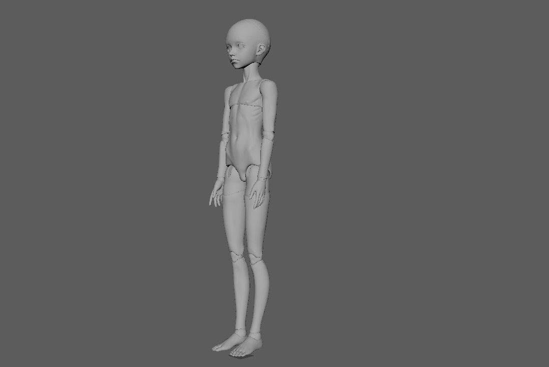 BJD doll boy Fredy ball joint doll 3D print model_30