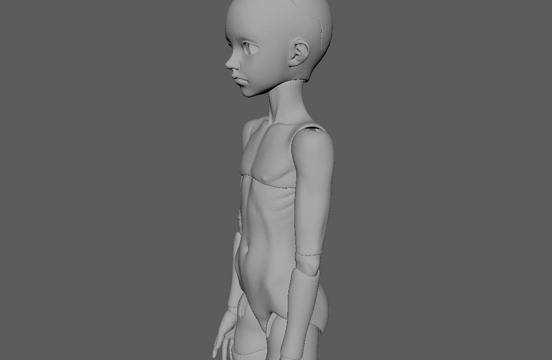 BJD doll boy Fredy ball joint doll 3D print model_32