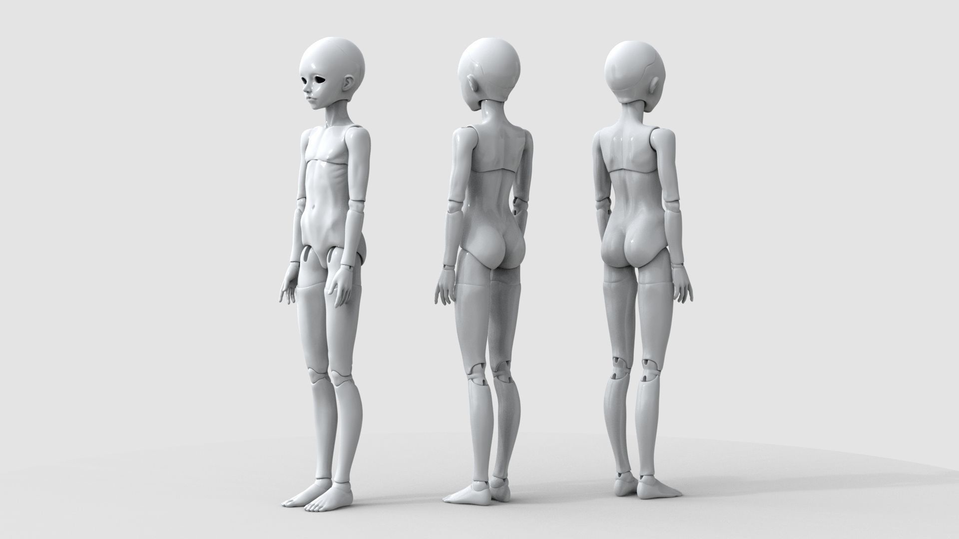 BJD doll boy Fredy ball joint doll 3D print model_2