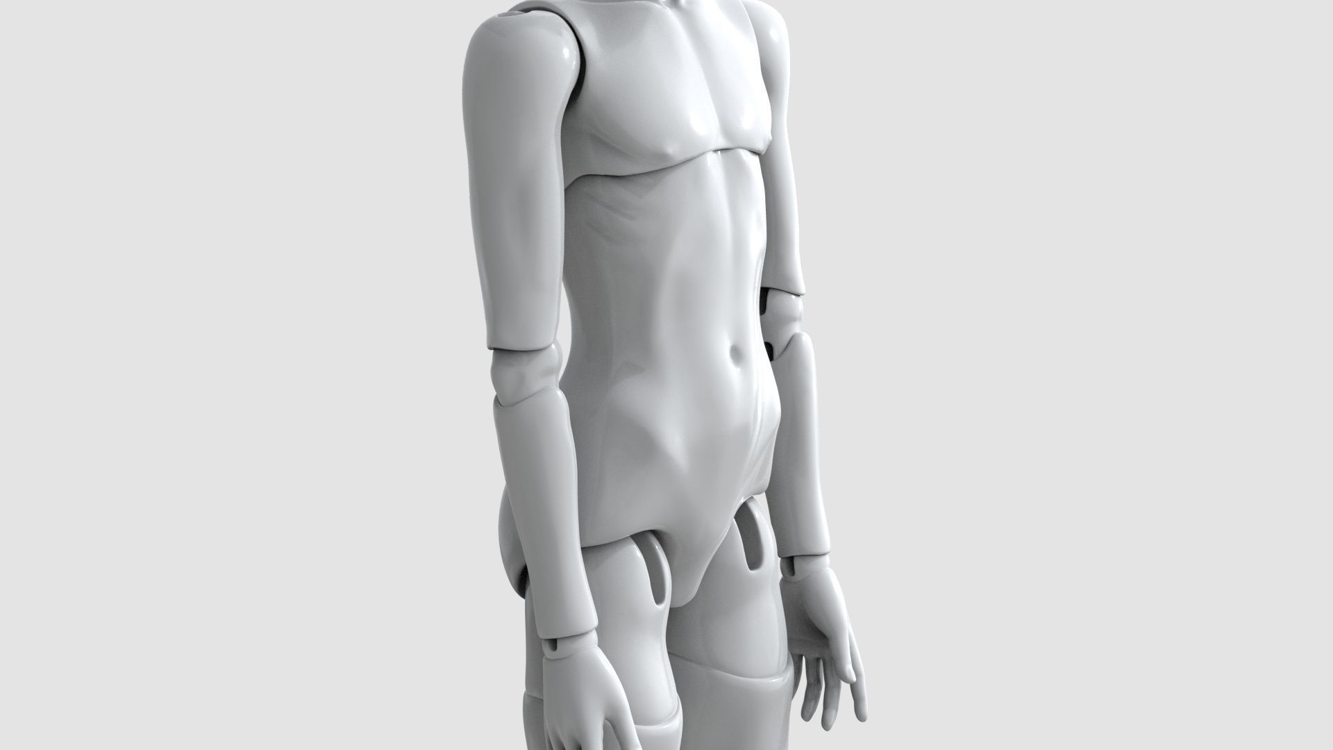 BJD doll boy Fredy ball joint doll 3D print model_15