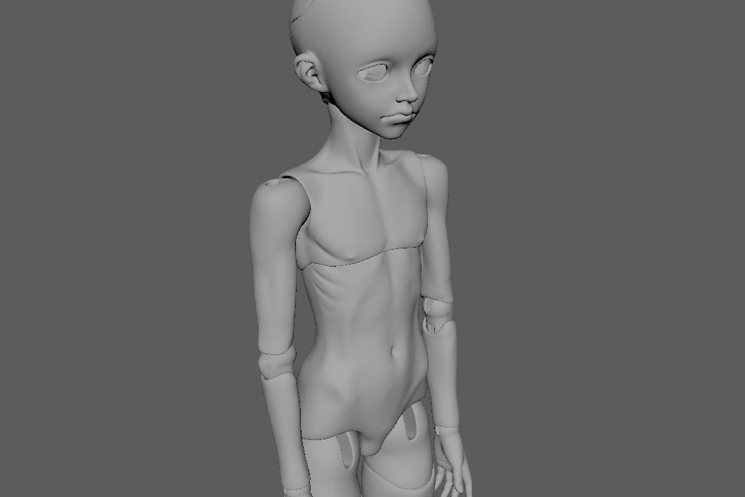 BJD doll boy Fredy ball joint doll 3D print model_31