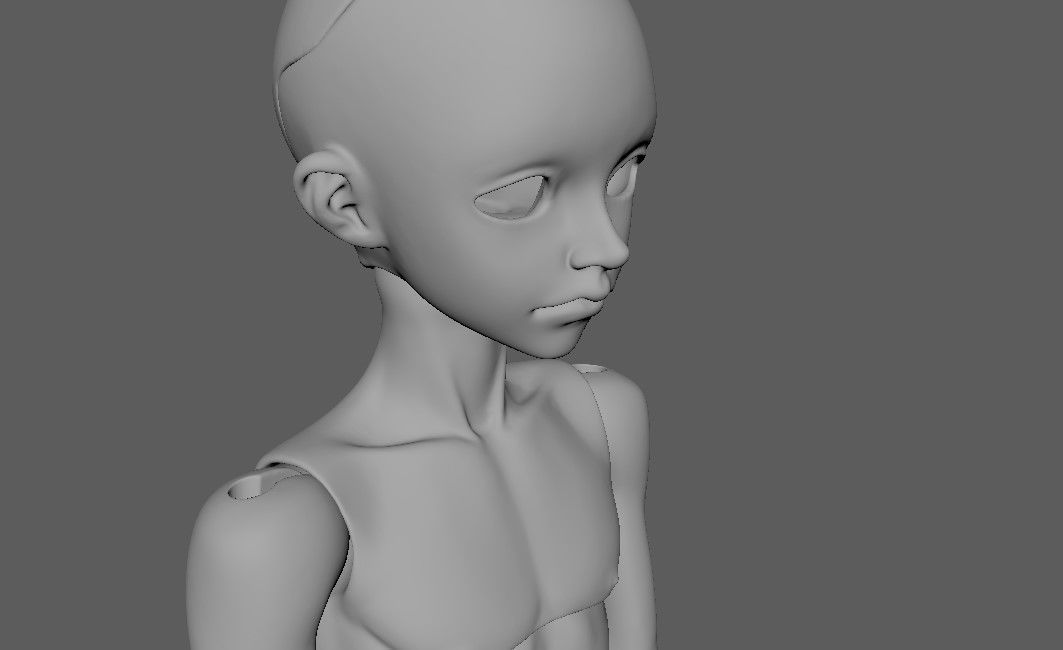 BJD doll boy Fredy ball joint doll 3D print model_27