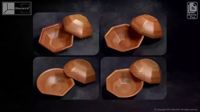 Hexagonal and Octagonal Bowls Pack - CNC Files for Wood