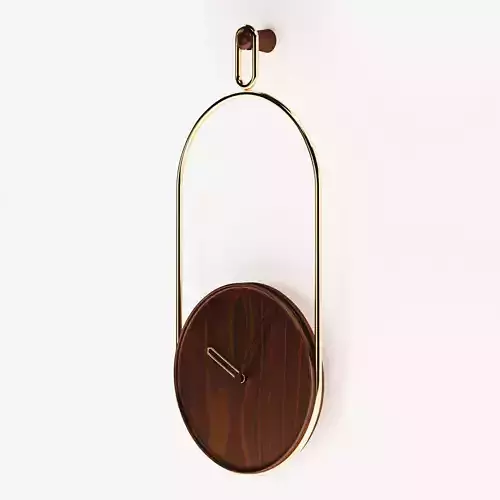 Wooden clock 3D model