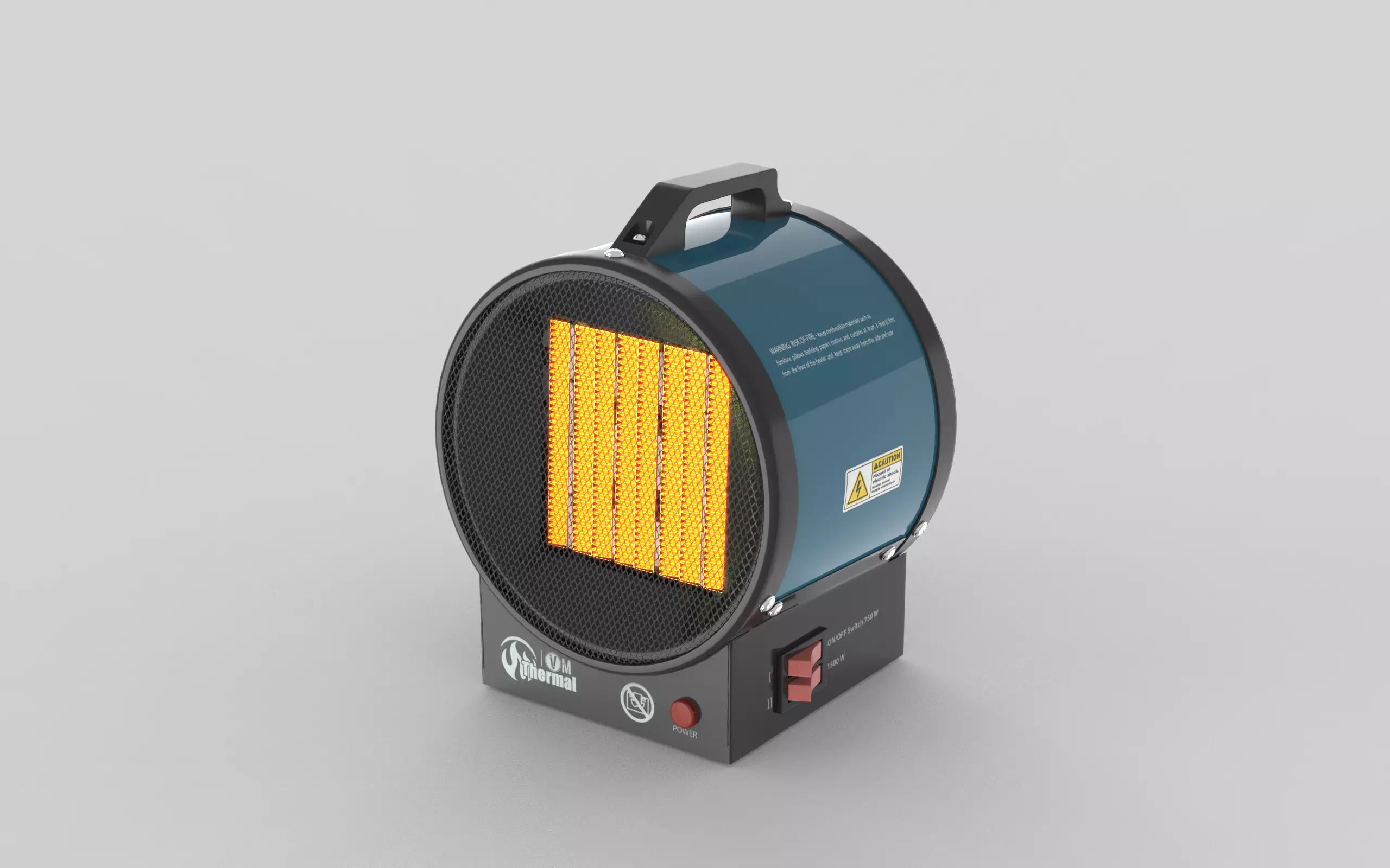 Portable Electric Industrial Space Heater 3D model