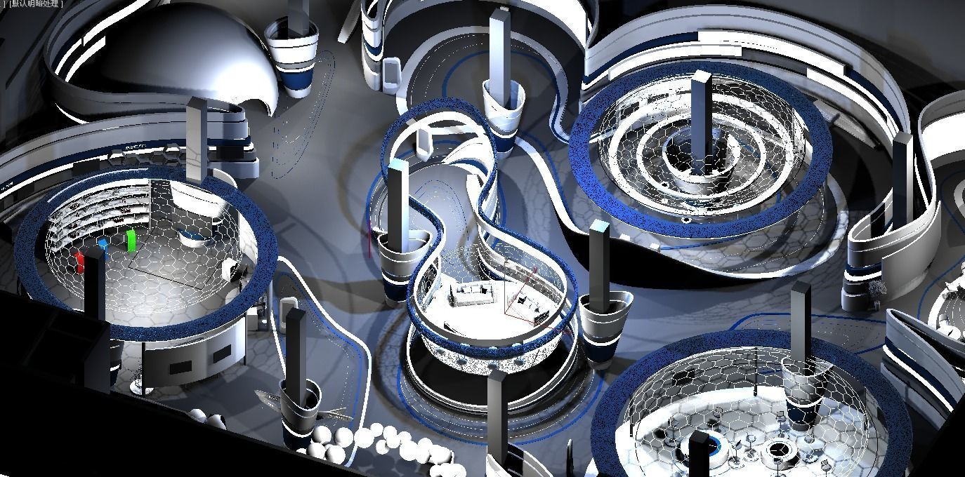 conference conference exhibition stand concept 3D model_14