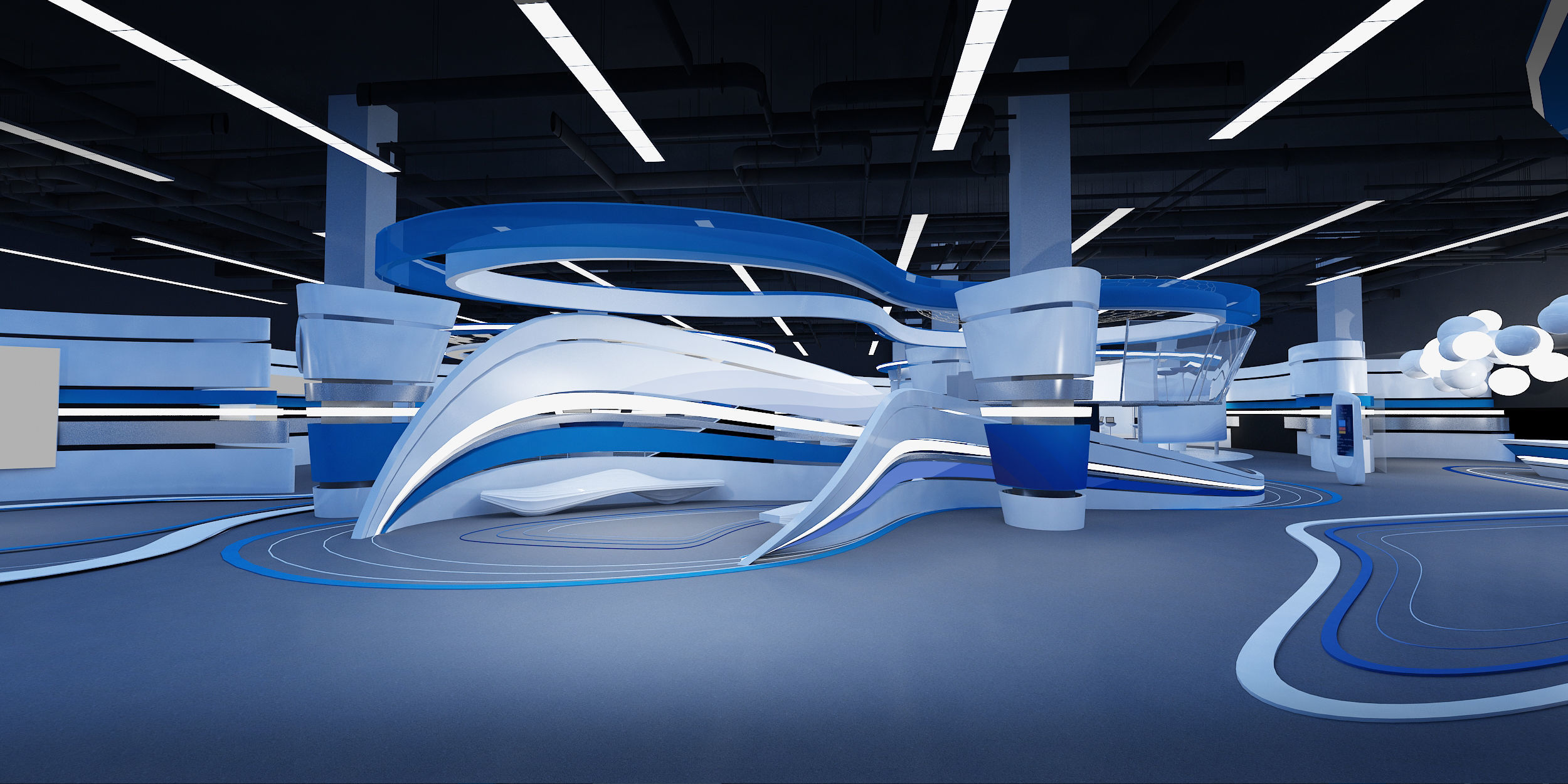 conference conference exhibition stand concept 3D model_5