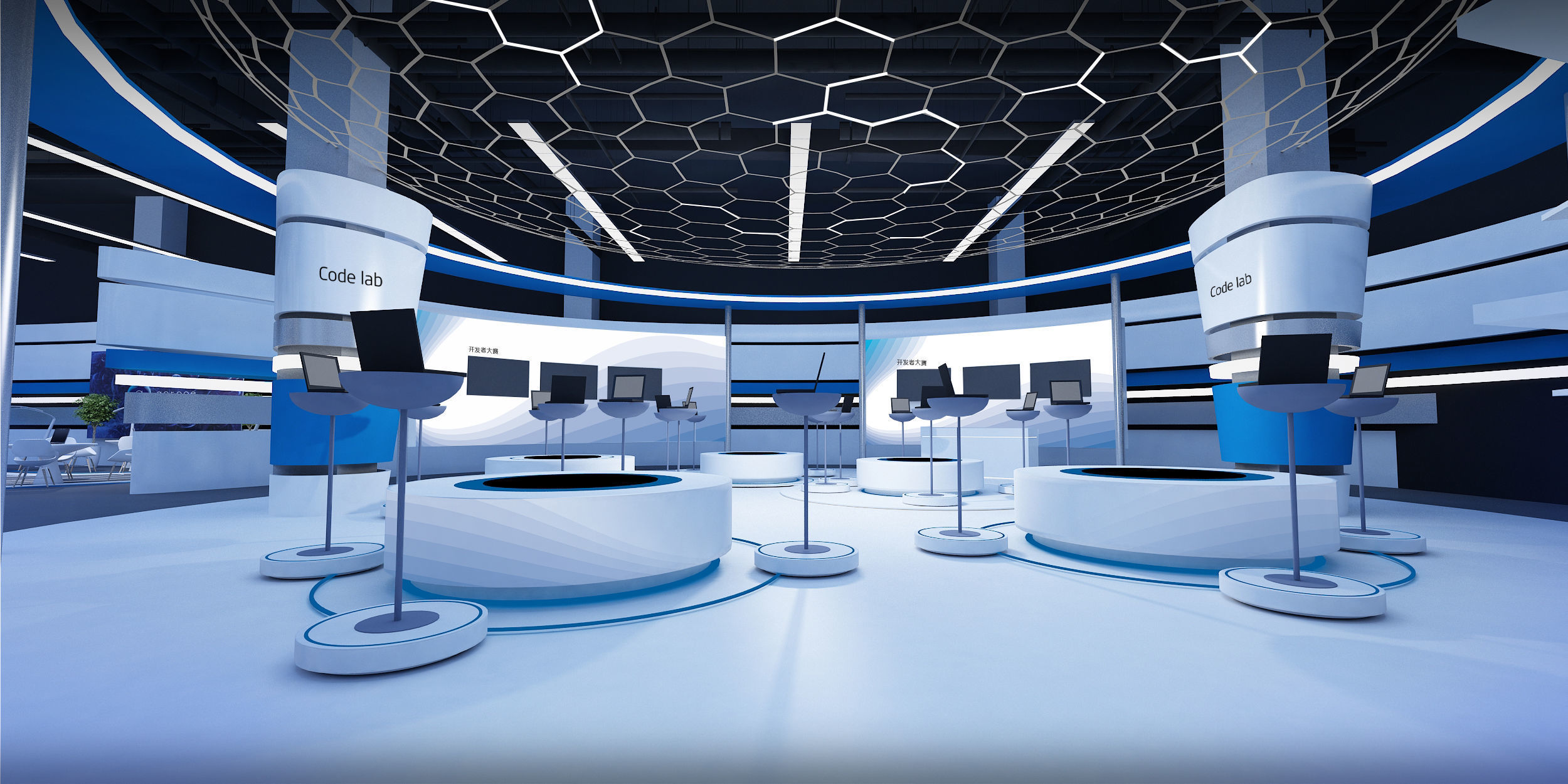 conference conference exhibition stand concept 3D model_2