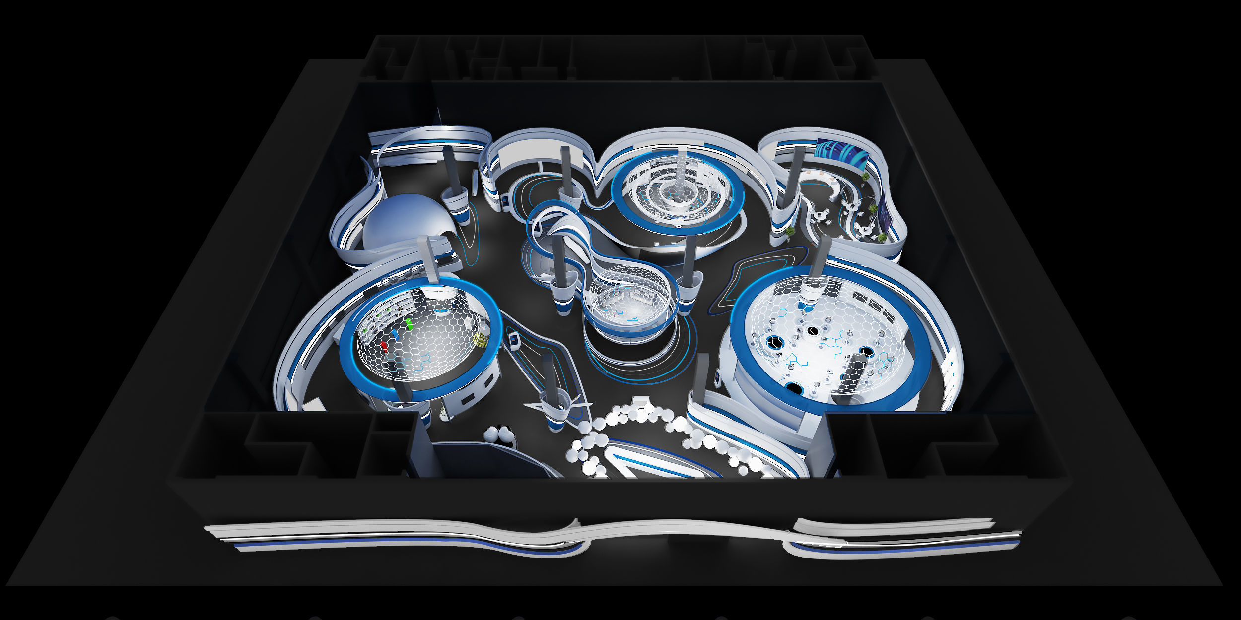 conference conference exhibition stand concept 3D model_1