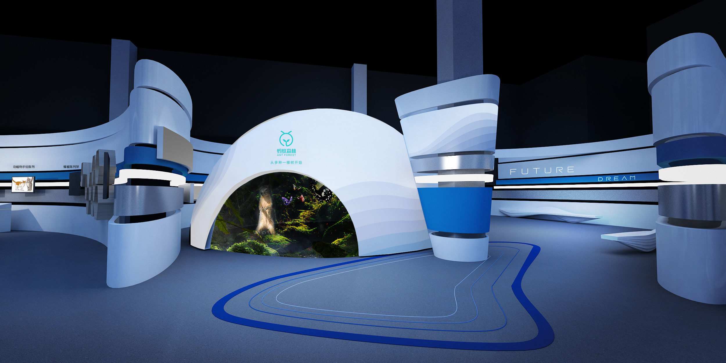 conference conference exhibition stand concept 3D model_10