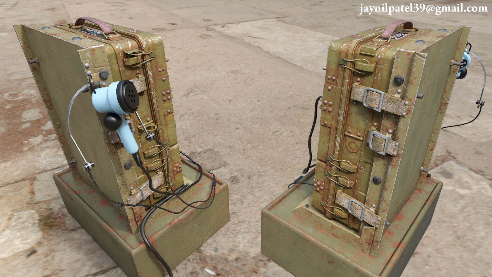 Radio Receiver And Transmitter BC - 1306 Low-poly 3D model_4