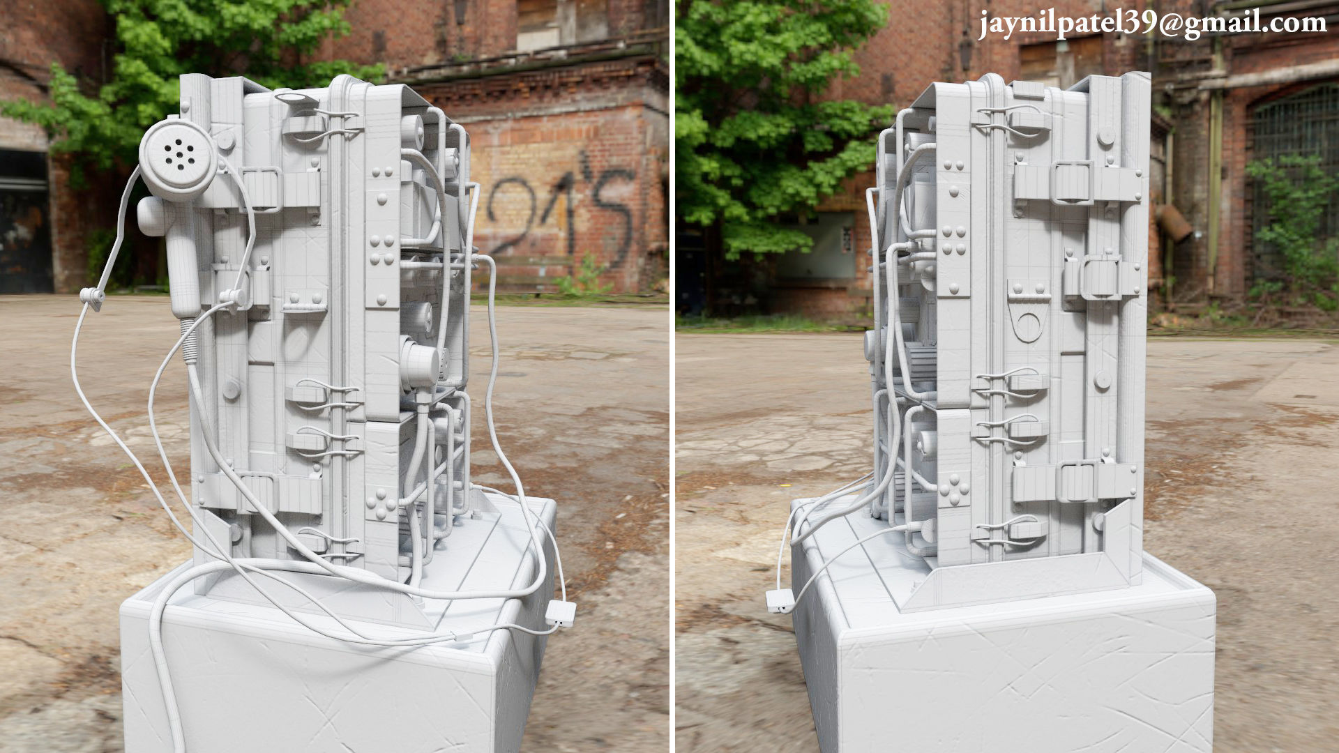 Radio Receiver And Transmitter BC - 1306 Low-poly 3D model_9