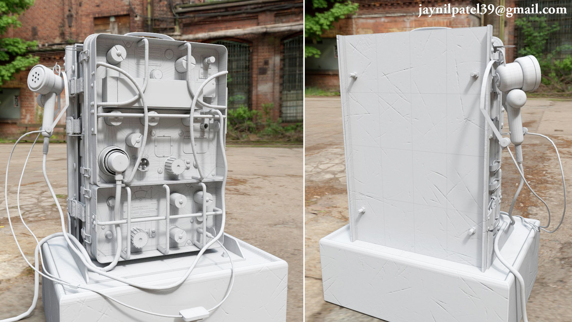 Radio Receiver And Transmitter BC - 1306 Low-poly 3D model_7