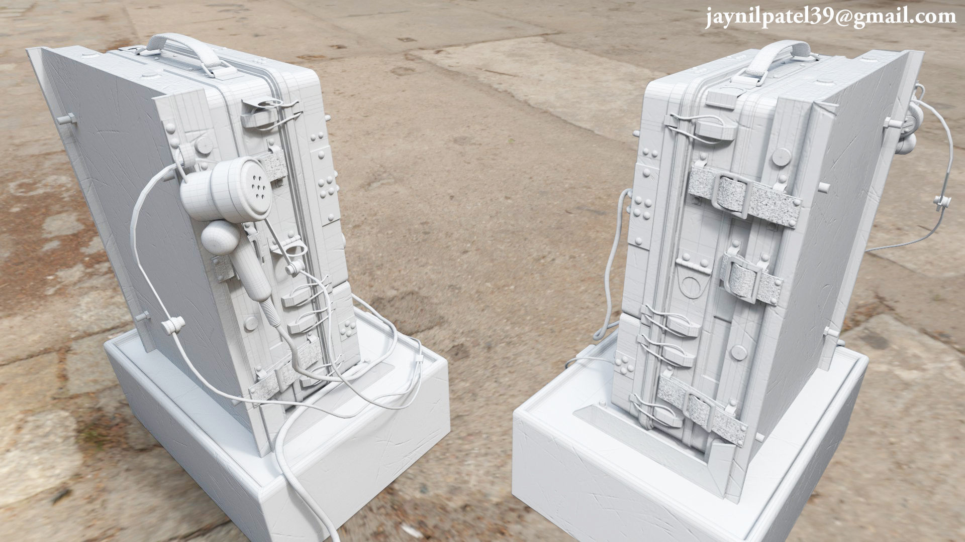 Radio Receiver And Transmitter BC - 1306 Low-poly 3D model_5