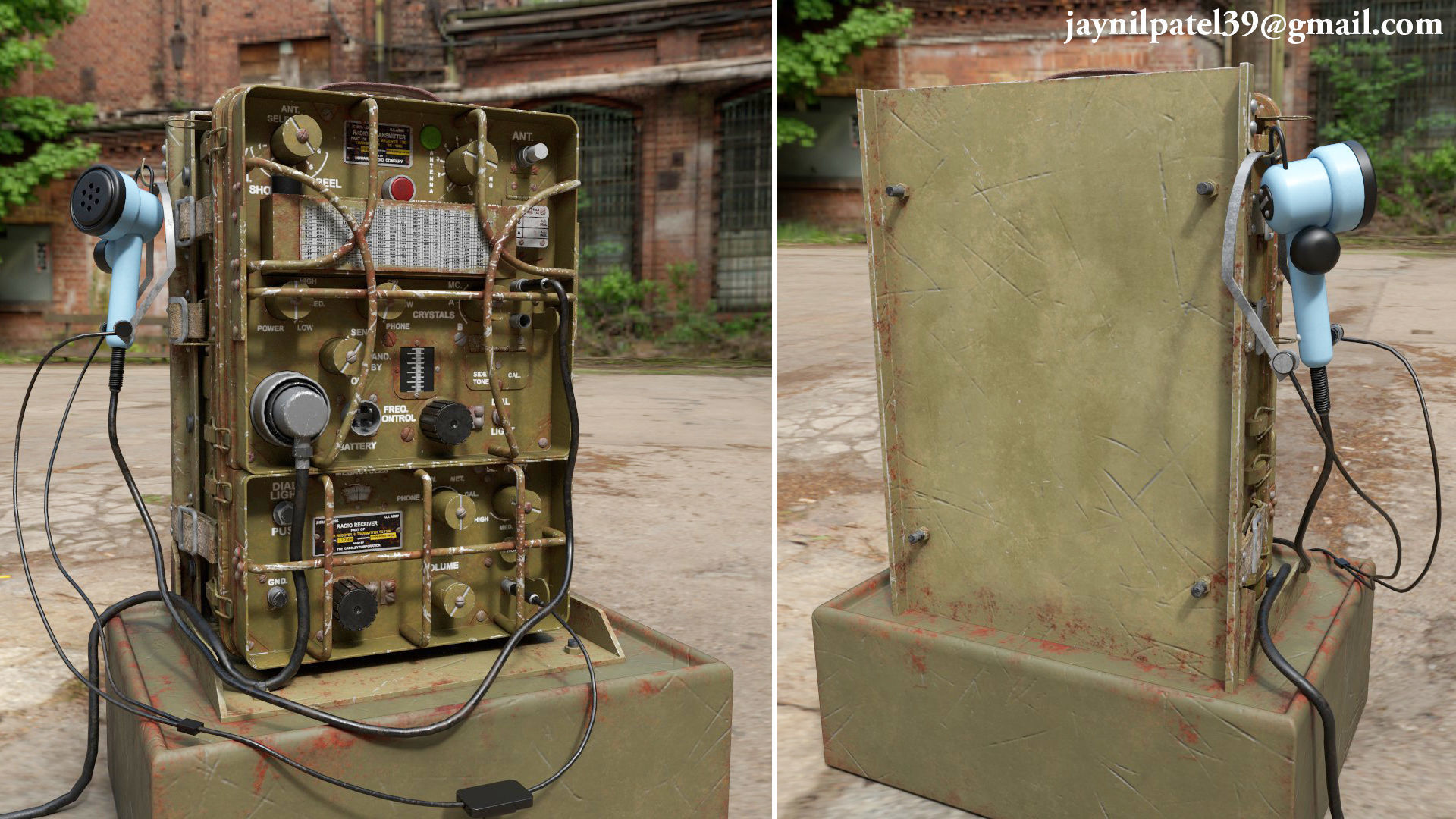 Radio Receiver And Transmitter BC - 1306 Low-poly 3D model_6