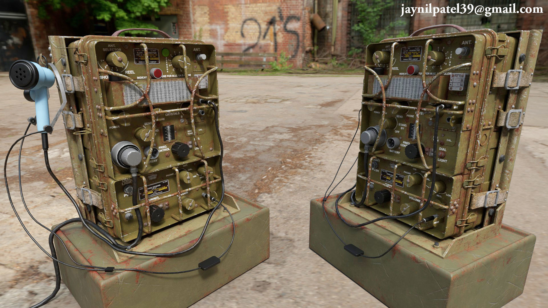 Radio Receiver And Transmitter BC - 1306 Low-poly 3D model_1