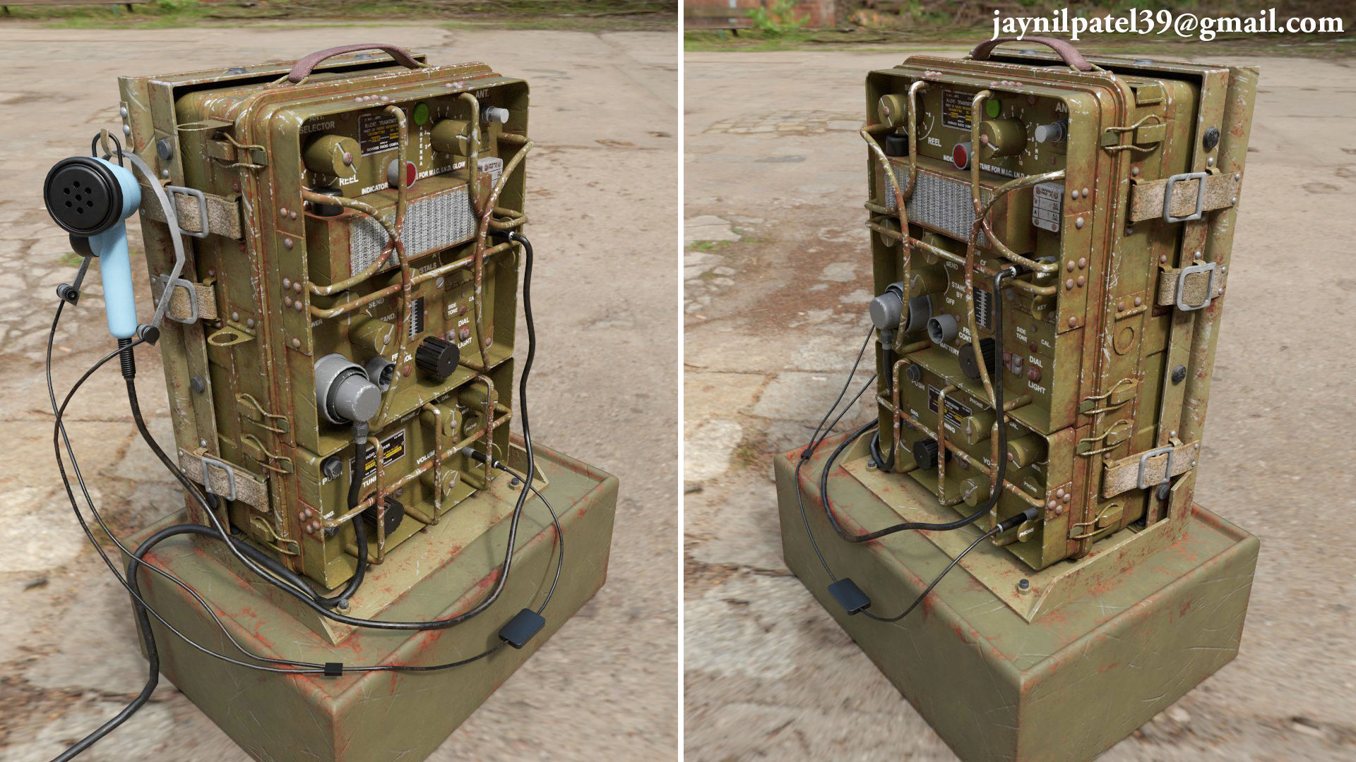 Radio Receiver And Transmitter BC - 1306 Low-poly 3D model_10