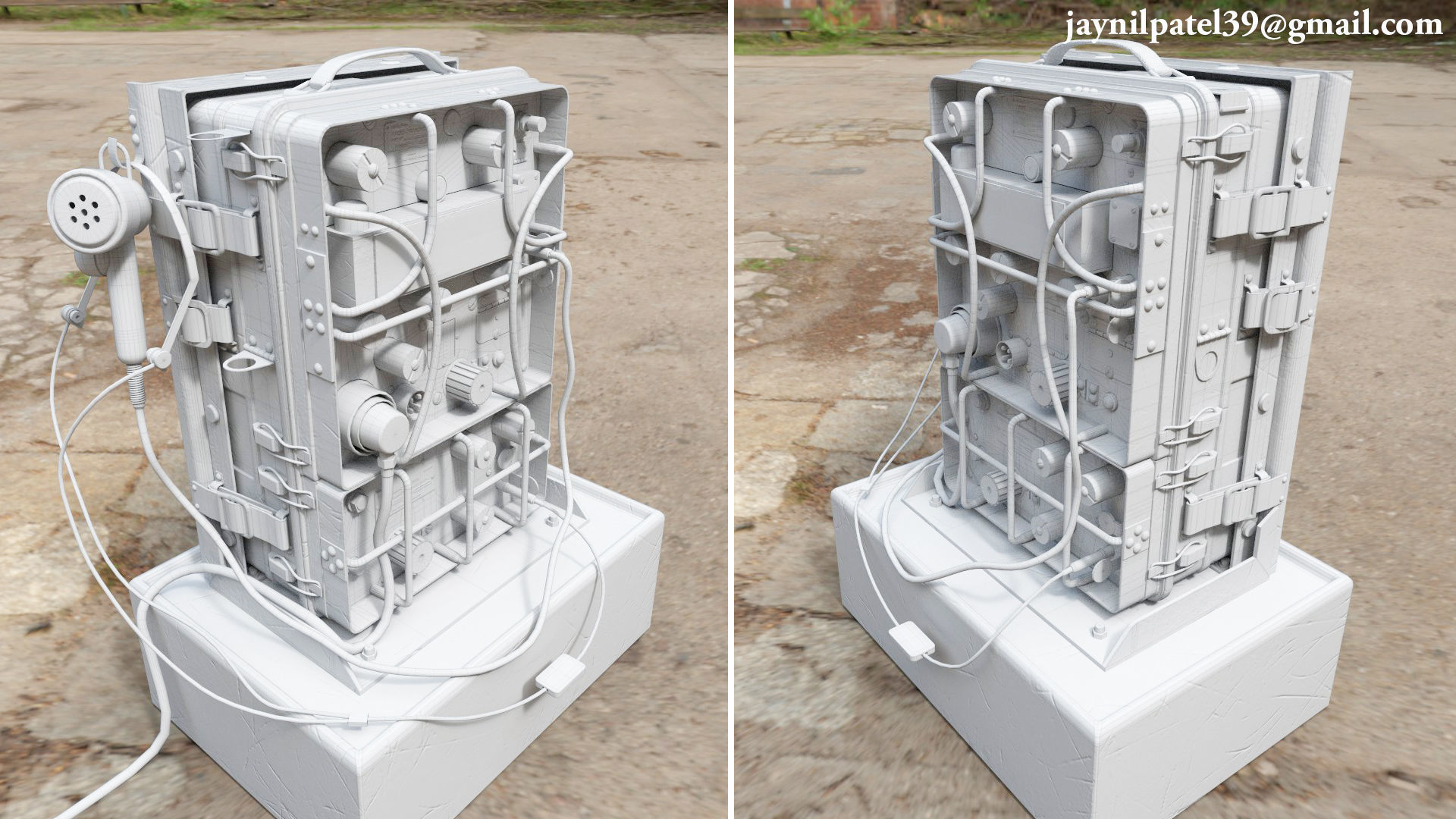 Radio Receiver And Transmitter BC - 1306 Low-poly 3D model_2