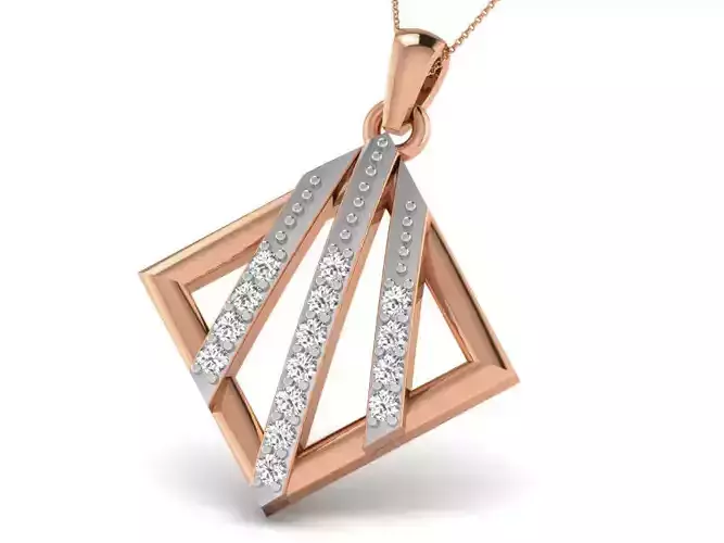 Square Light wt Diamond Charms Pendant 3dm render Detail 3D print model