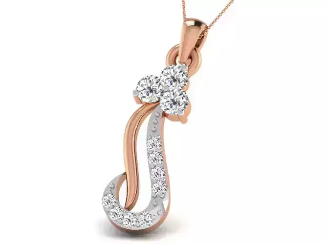Light wt Diamond Charms Pendant 3dm render Detail