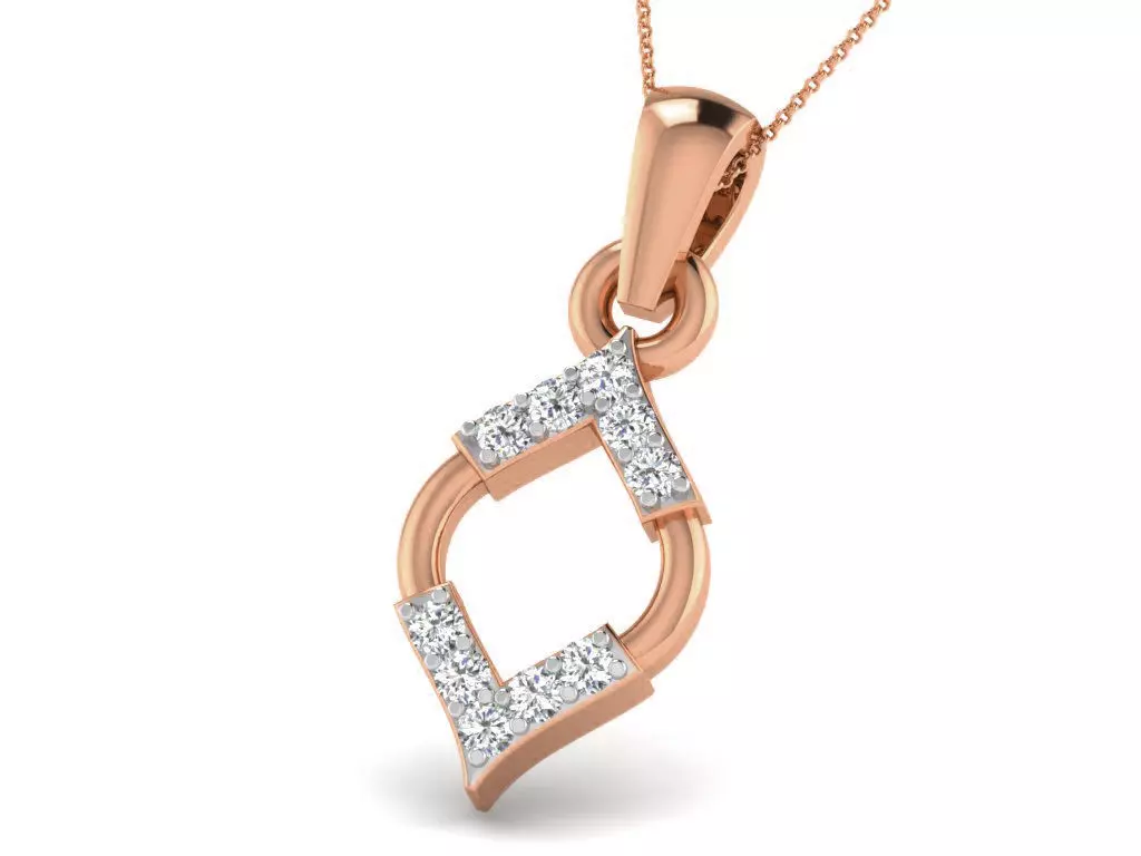 Light wt Diamond Charms Pendant 3dm render Detail 3D print model_0