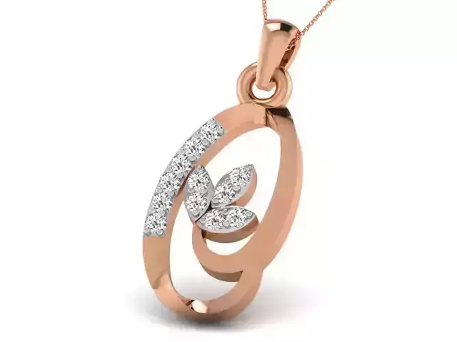 Light wt Diamond Charms Pendant 3dm render Detail