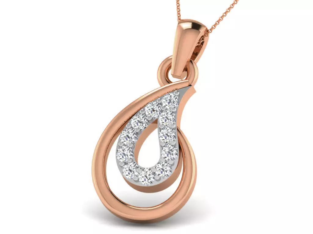 Light wt Diamond Charms Pendant 3dm render Detail 3D print model_0