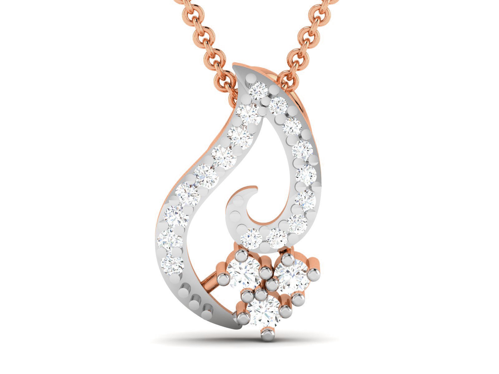 Light wt Diamond Charms Pendant 3dm render Detail 3D print model_4