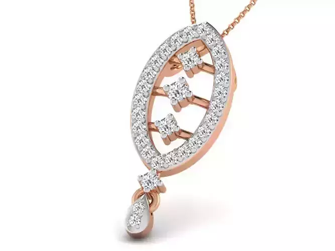 Light wt Diamond Charms Pendant 3dm render Detail