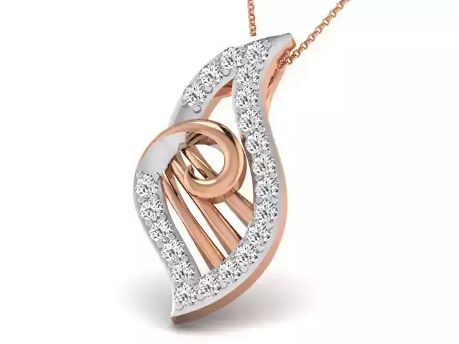 Light wt Diamond Charms Pendant 3dm render Detail