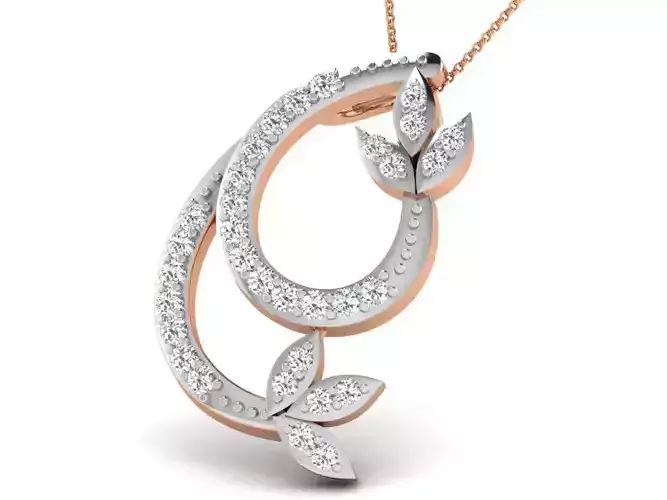 Light wt Diamond Charms Pendant 3dm render Detail