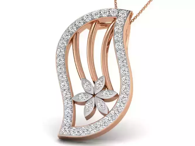 Light wt Diamond Charms Pendant 3dm render Detail