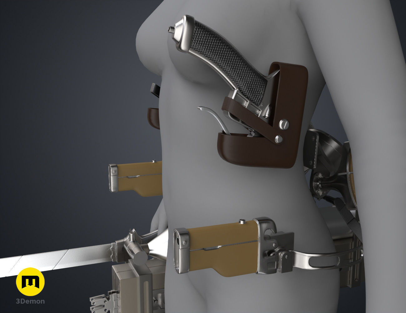 ODM Gear and Swords - Attack on Titan 3D print model_5