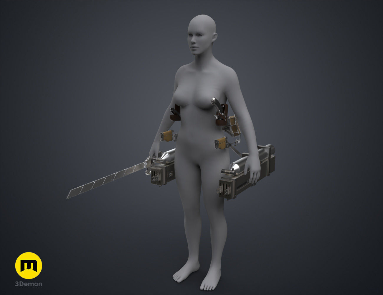 ODM Gear and Swords - Attack on Titan 3D print model_33