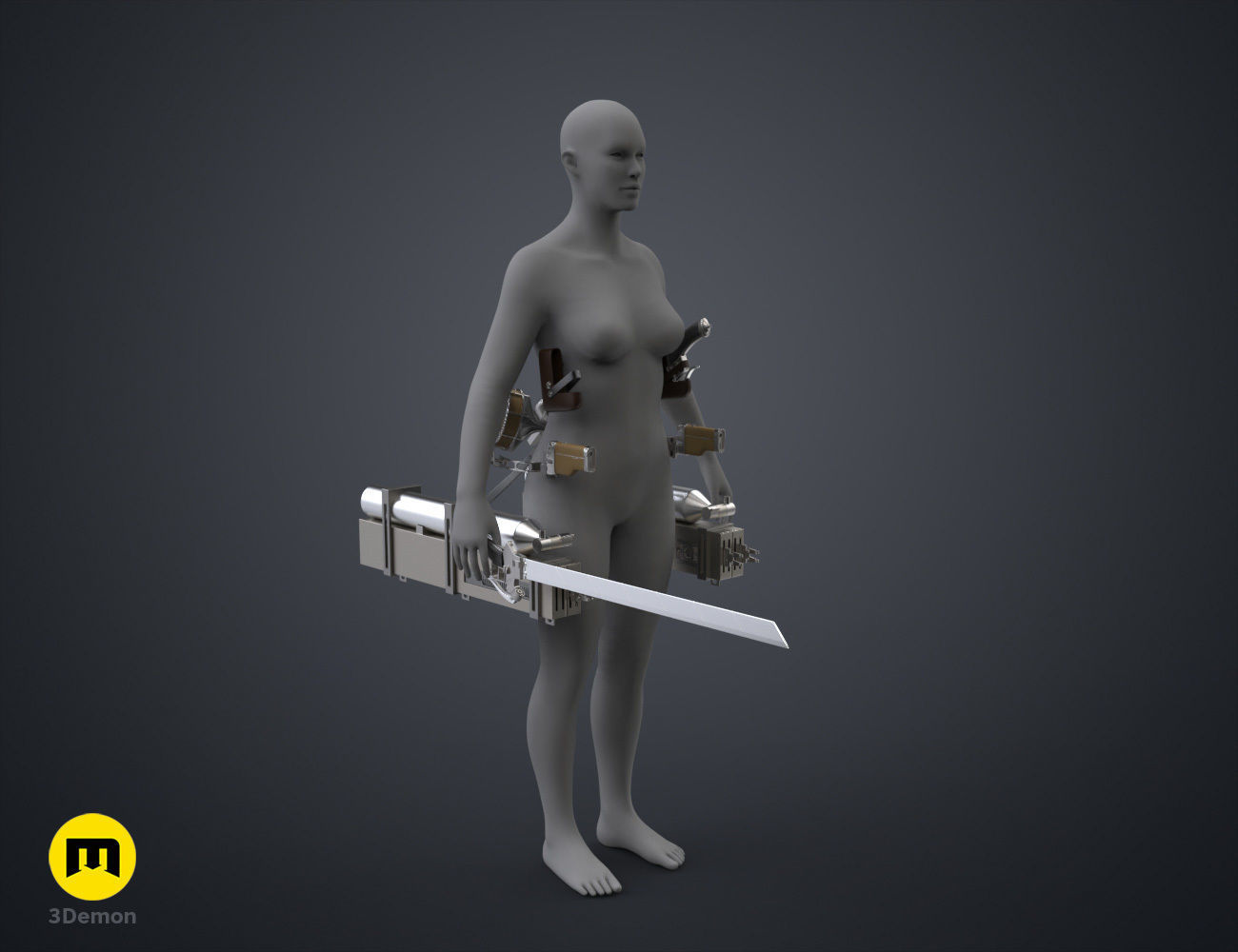 ODM Gear and Swords - Attack on Titan 3D print model_1