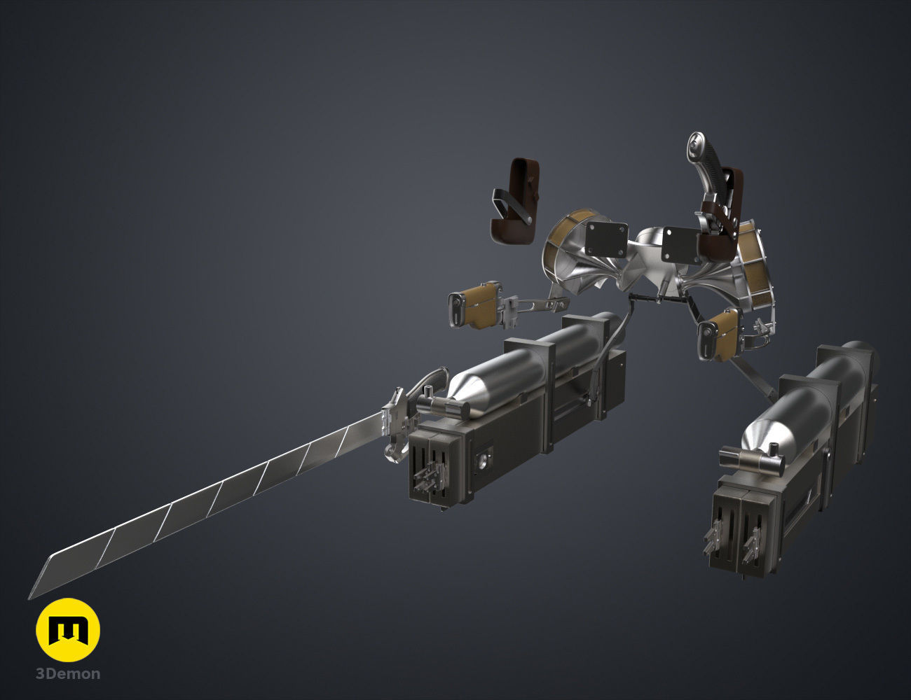 ODM Gear and Swords - Attack on Titan 3D print model_32