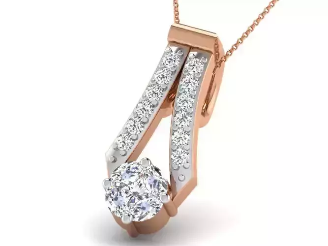 Light wt Diamond Charms Pendant 3dm render Detail