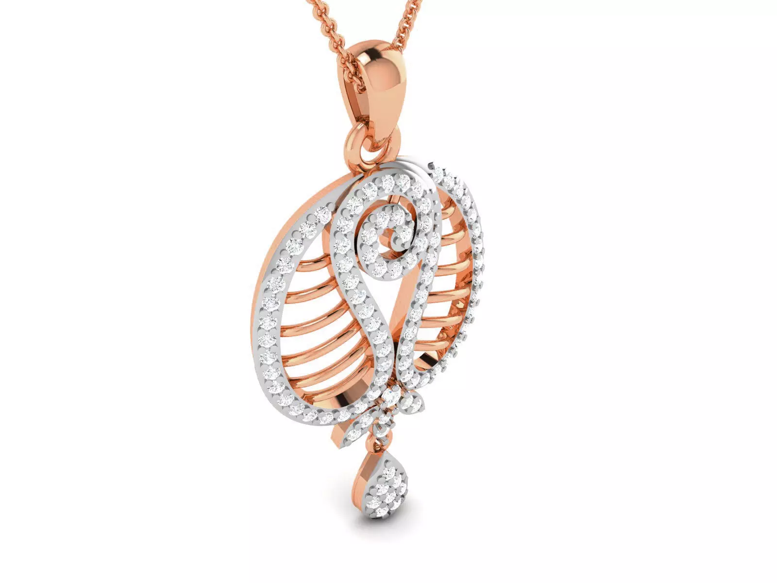 Light wt Diamond Charms Pendant 3dm render Detail 3D print model_0