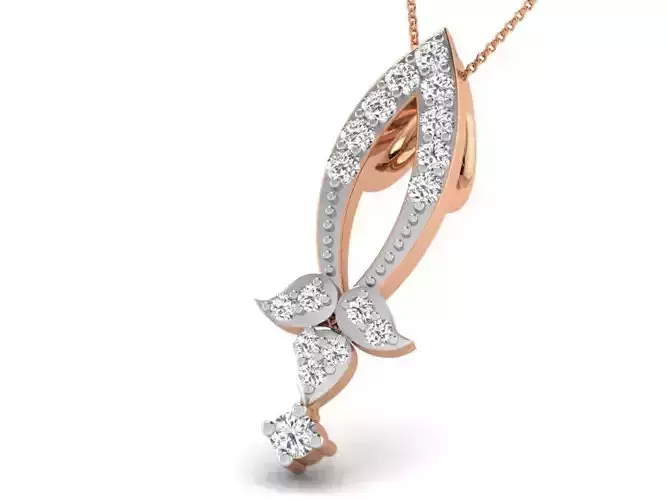 Light wt Diamond Charms Pendant 3dm render Detail