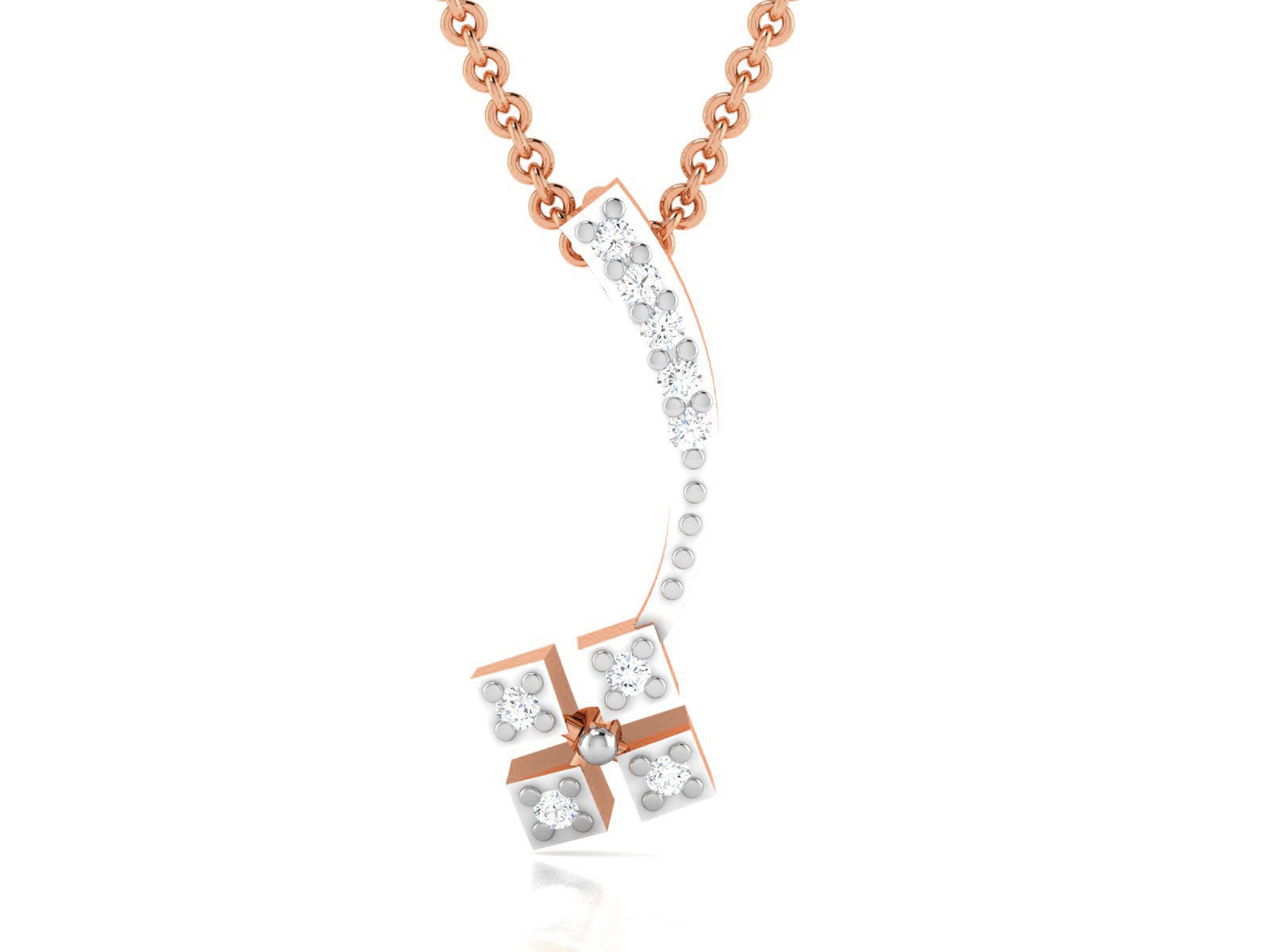 Light wt Diamond Charms Pendant 3dm render Detail 3D print model_2