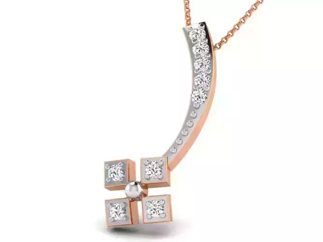 Light wt Diamond Charms Pendant 3dm render Detail