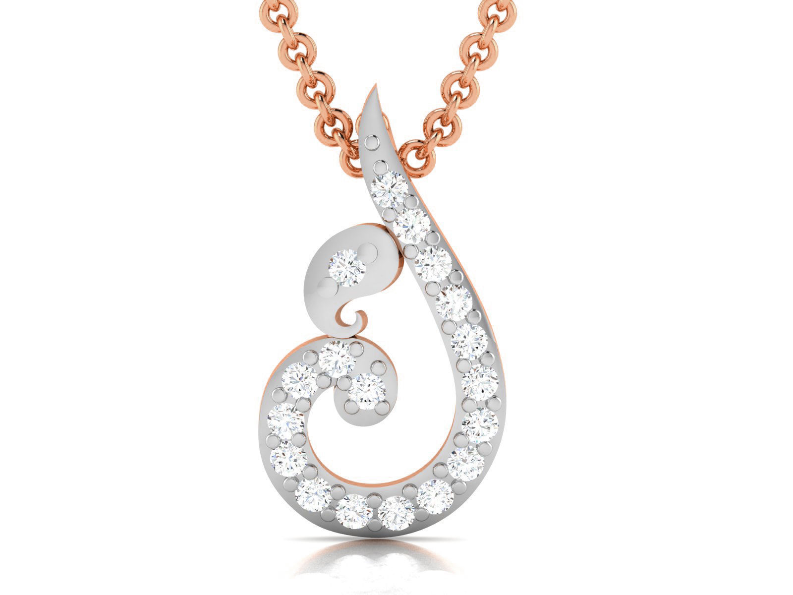 Light wt Diamond Charms Pendant 3dm render Detail 3D print model_3