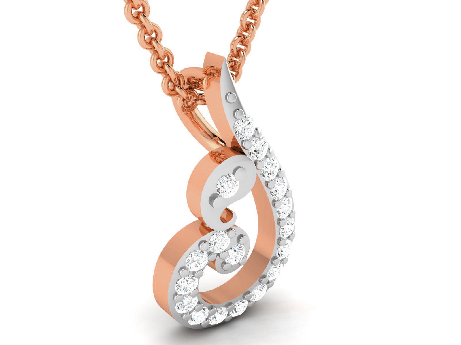 Light wt Diamond Charms Pendant 3dm render Detail 3D print model_2