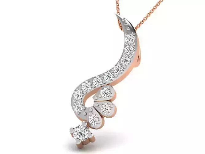 Light wt Diamond Charms Pendant 3dm render Detail
