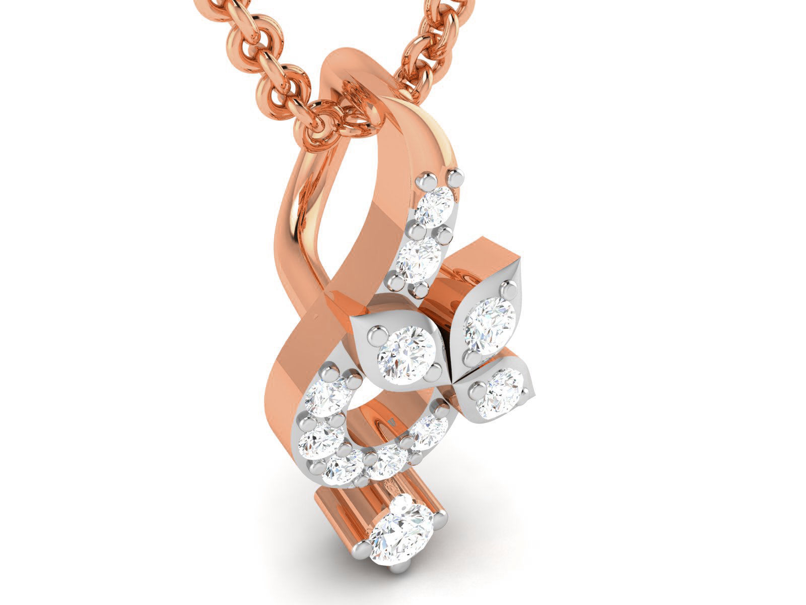 Light wt Diamond Charms Pendant 3dm render Detail 3D print model_2