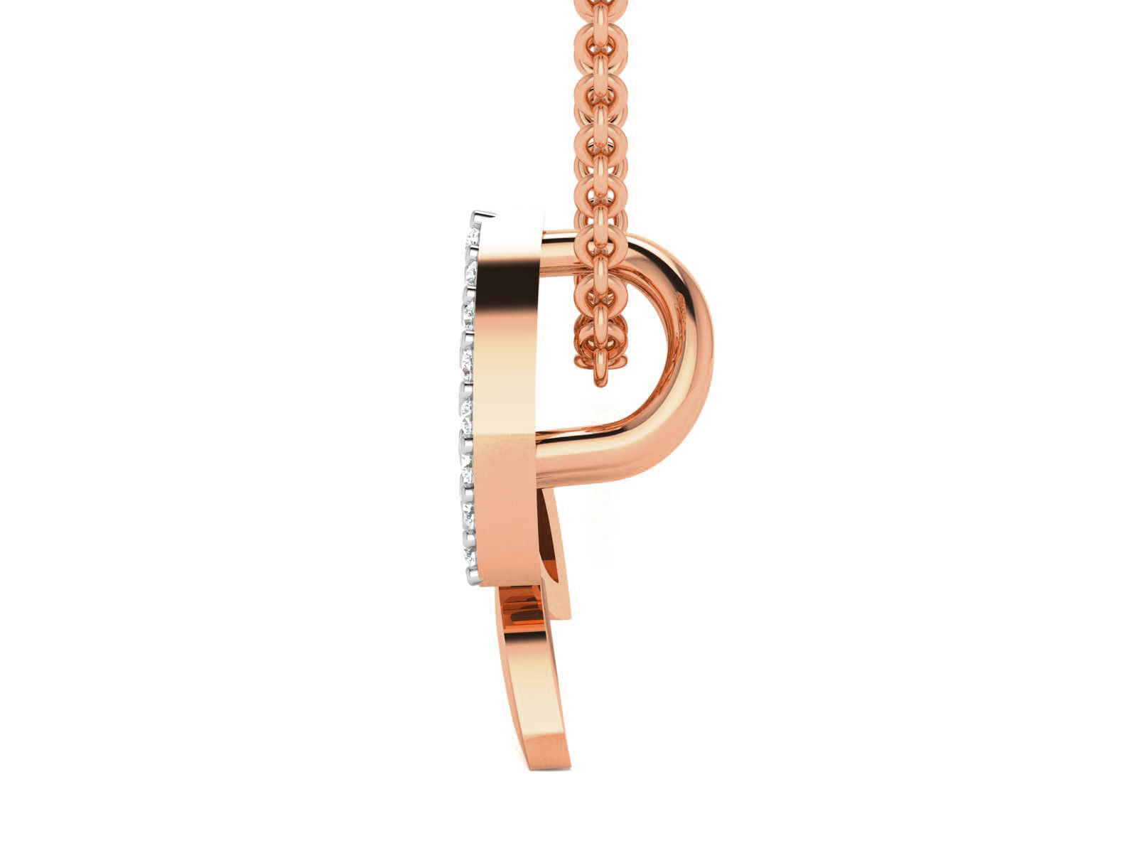 Leaf Light wt Diamond Charms Pendant 3dm render Detail 3D print model_4