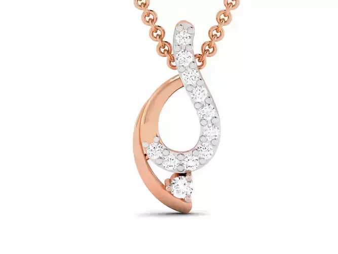 Light wt Diamond Charms Pendant 3dm render Detail