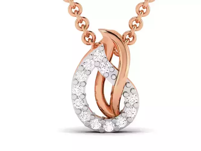 Light wt Diamond Charms Pendant 3dm render Detail