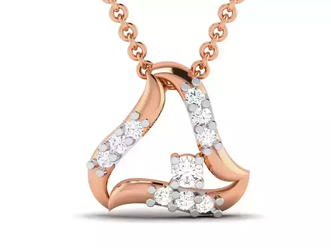 Light wt Diamond Charms Pendant 3dm render Detail