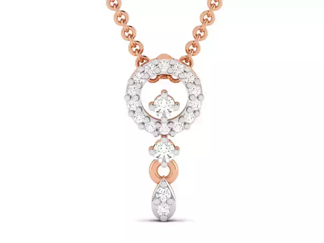 Light wt Diamond Charms Pendant 3dm render Detail